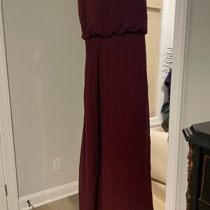 Birdy Grey Deep Red Strapless Dress